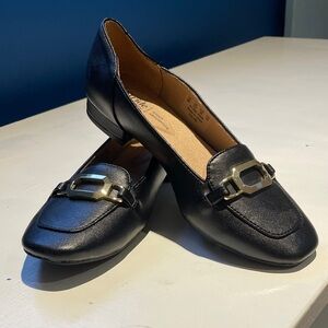 Black loafers